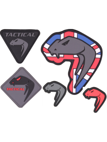 New Viper Snake Head Hook and Loop Patches Military Airsoft Biker Rubber
