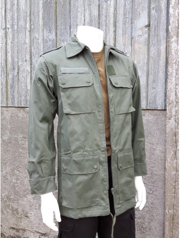 NEW French Army Vintage Jacket Green Canvas Mens Ladies Retro Military Combat