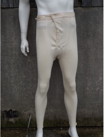 Genuine Vintage Swedish Army Long Johns Thermal Leggings Cream