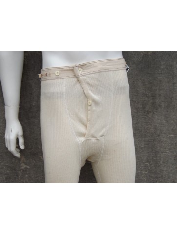 Genuine Vintage Swedish Army Long Johns Thermal Leggings Cream