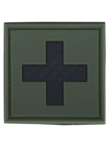 KT First Aid PVC Rubber Morale Patch Olive tactical hook 3D Army Airsoft