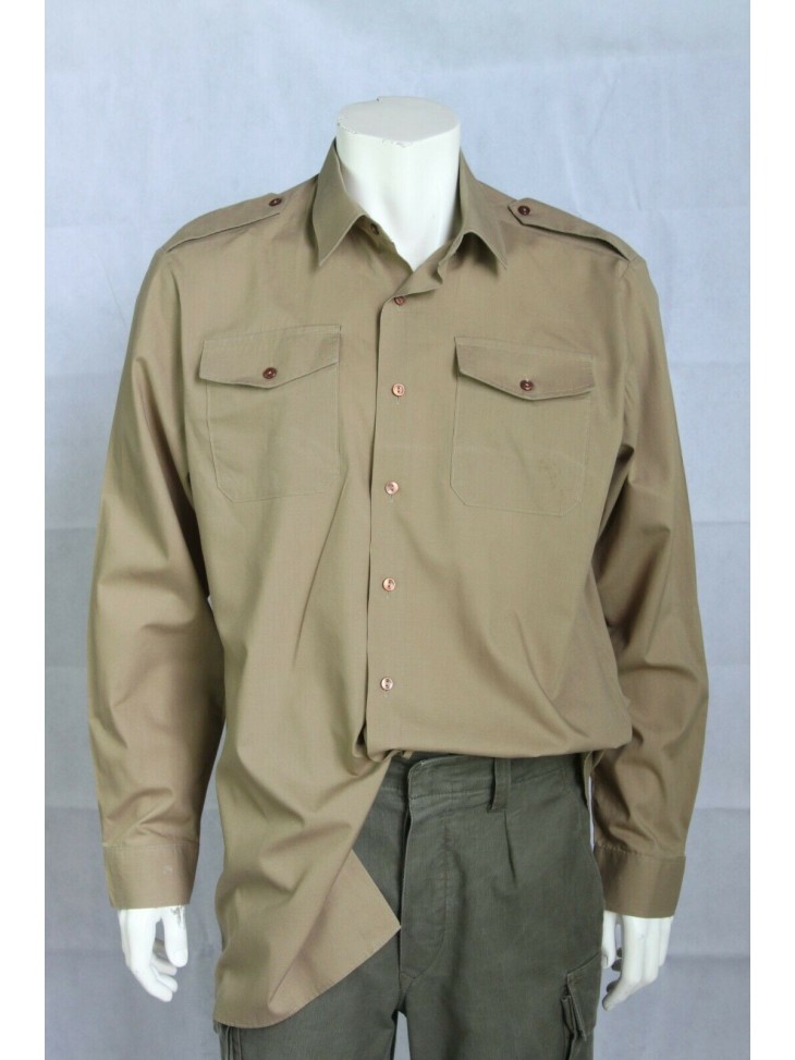 Genuine Surplus British Army khaki Long/Short Sleeve Polycotton Shirt All Size