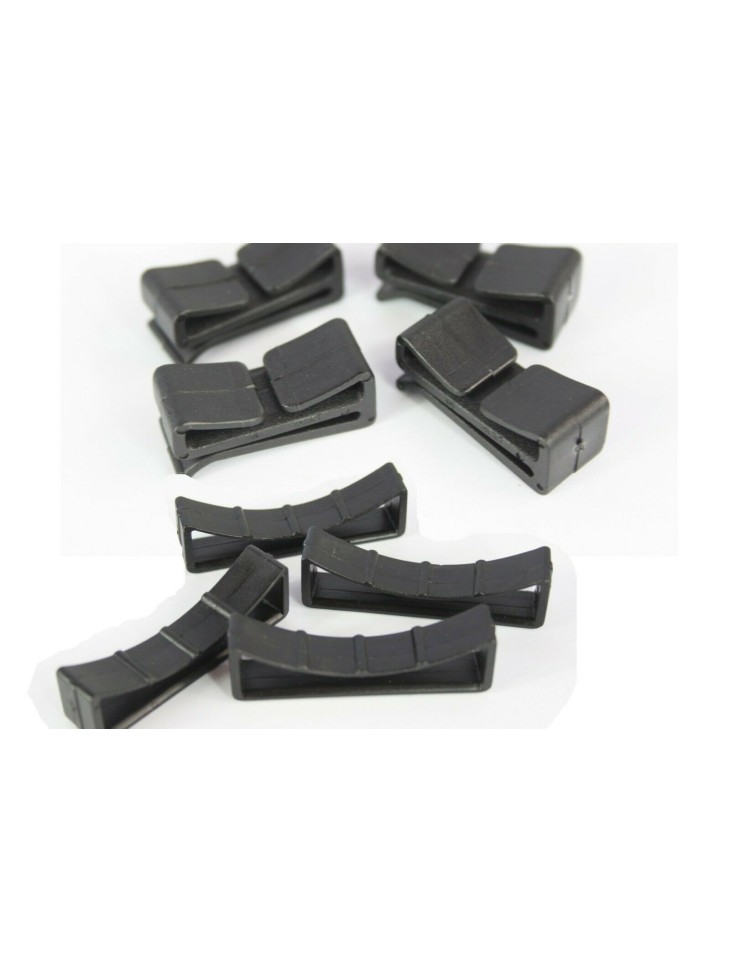 Webbing Loop Stays / Retainer Buckle Black Plastic Rucksac Replacement All Sizes