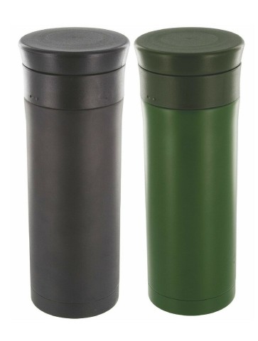 Ex-Display Highlander 500ml Thermal Mug Black Olive  Camping Hiking Cup Flask