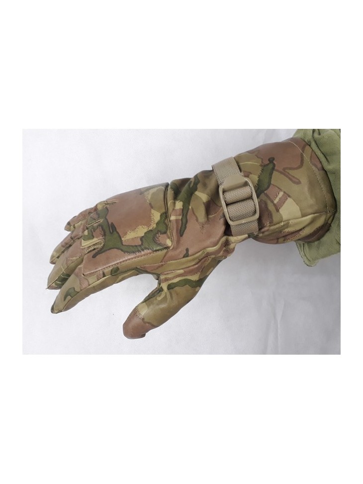 Genuine British Army MTP Camouflage Leather Gloves Lightweight