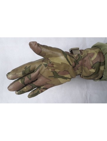 Genuine British Army MTP Camouflage Leather Gloves Lightweight