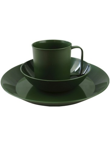 Kombat Plastic Camping Cup Mug Plate Bowl Cereal Tough Olive Green Cadets