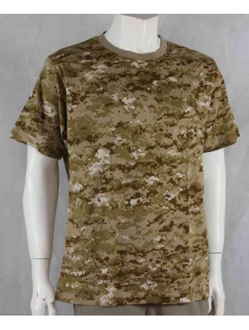 Highlander Digital Desert Camouflage Cotton T-Shirt Camo Sand brown Khaki