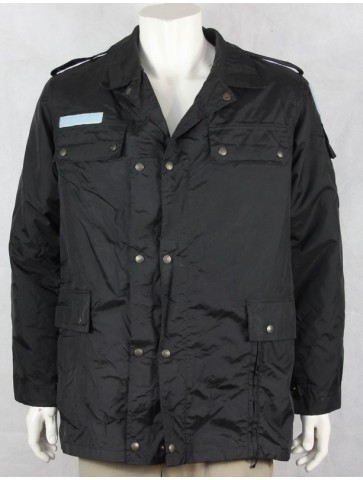 Genuine Surplus French Nylon Police Jacket Black Water Resistant 38-40" Tall 476