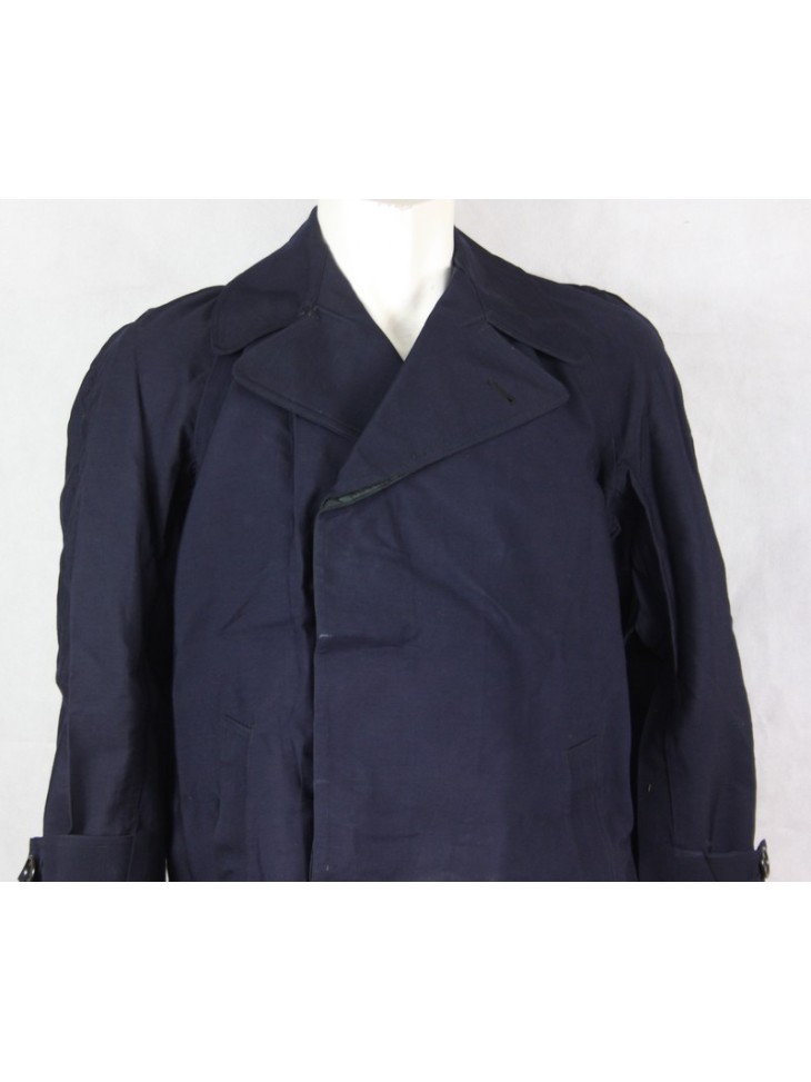 Genuine Surplus Italian Army Vintage Gaberdine Rain / overcoat Navy 36 ...