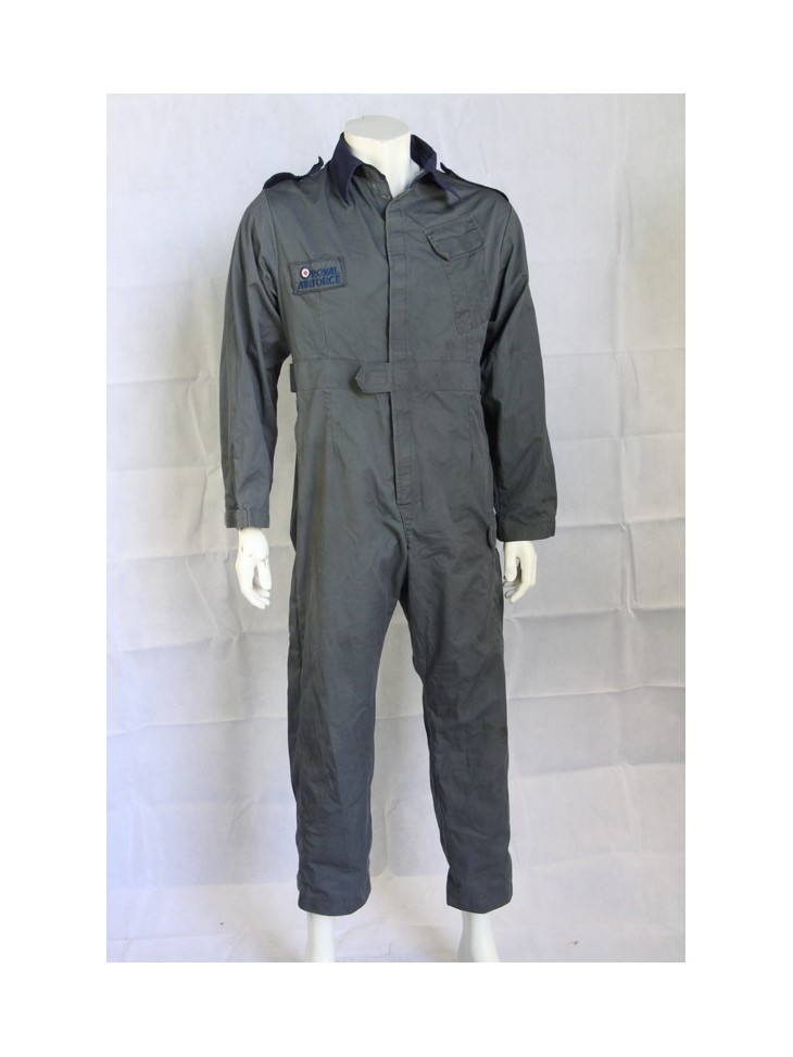 Genuine Surplus British RAF Badged Overall Coverall Grey Blue Airforce G2