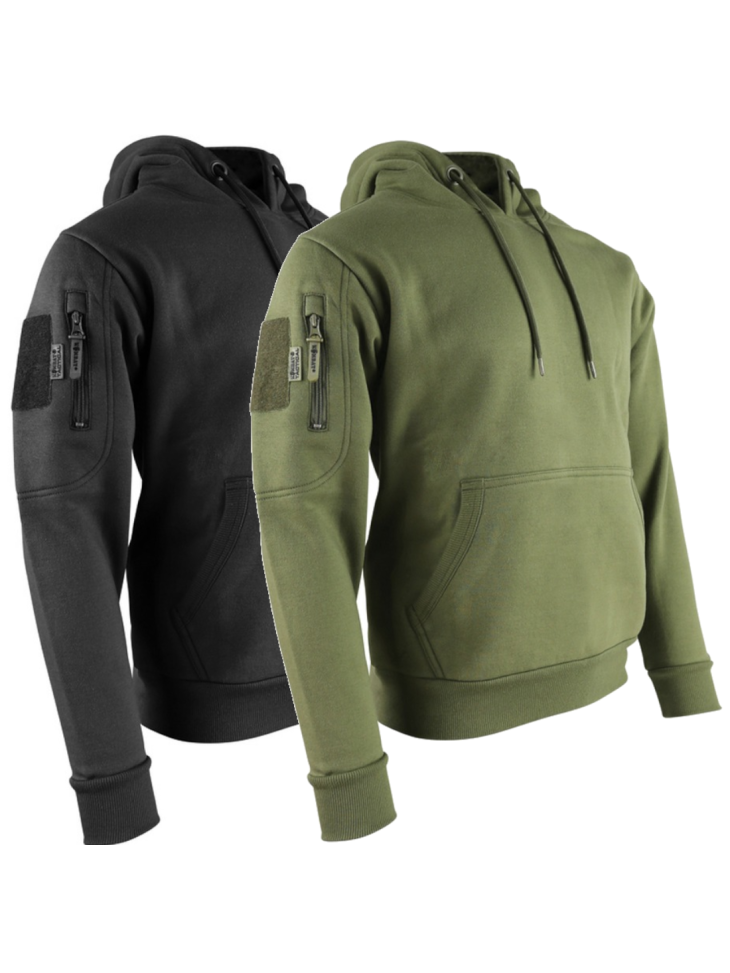 Kombat Tactical Hoodie Olive /Black  Tactical Military Pockets Cotton Rich Hooded