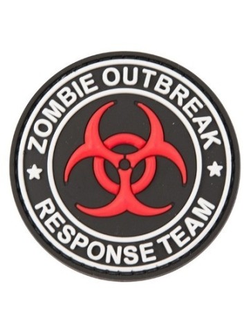 PVC Zombie Response Tactical Patch Black Velcro Backed