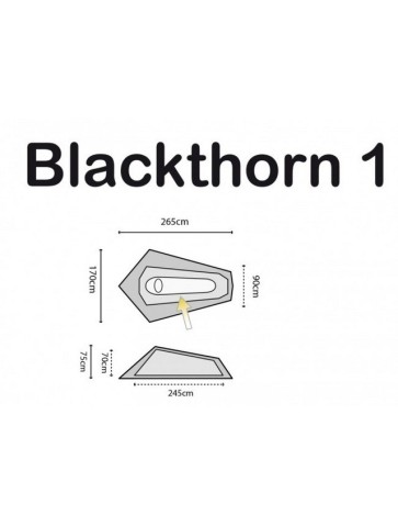 Highlander Blackthorn 1 Compact Lightweight Adventure Tent 1 Person
