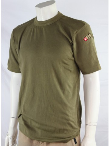 Genuine Surplus Swiss Army T-Shirt Khaki 100% Cotton  42"...