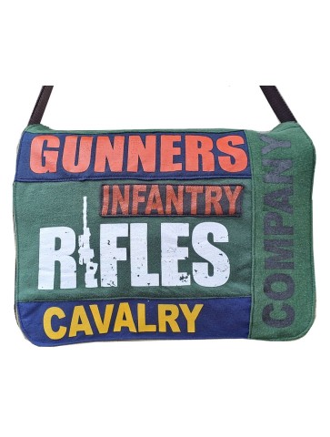 Recycled Military Surplus Bag Genuine Army Logo Emblems...
