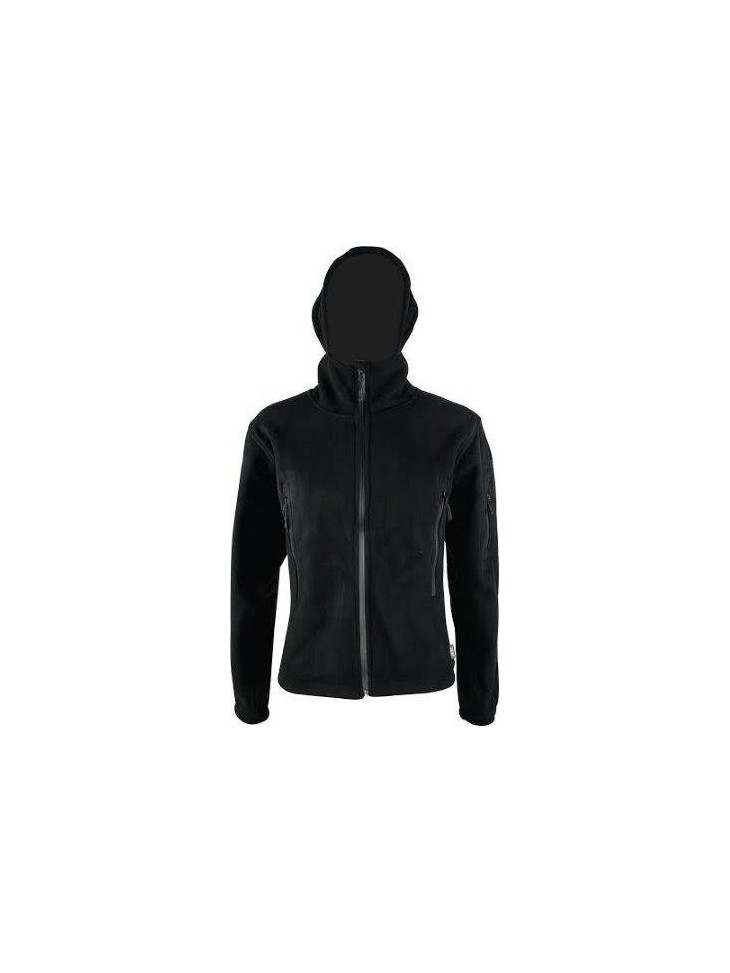 Highlander Tactical Hooded Mission Fleece Jacket Water Resistant Black