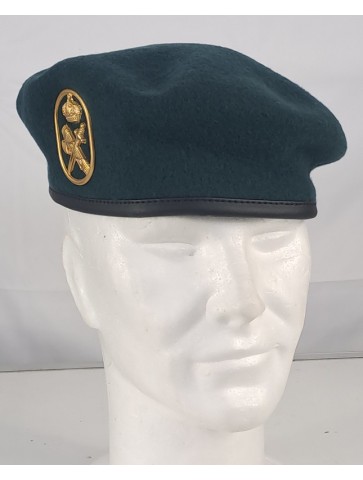 New Genuine Surplus Spanish Police Beret Bottle green...