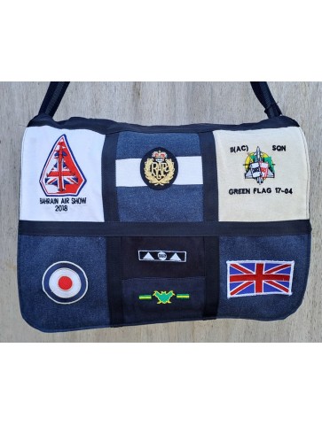 Recycled Military Surplus Bag Genuine RAF Logo Emblems...