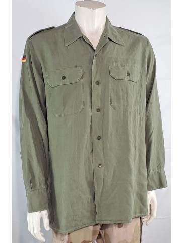 Genuine Surplus German Army Olive Moleskin Vintage Shirt...