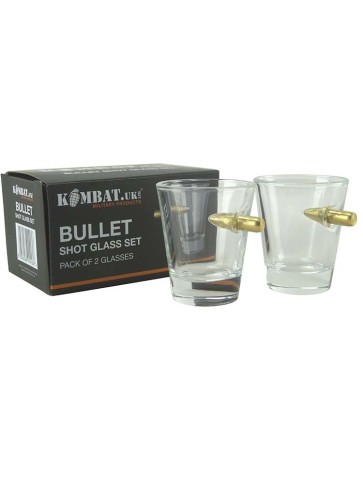 Bullet Shot Glass Set Gift Pack of 2