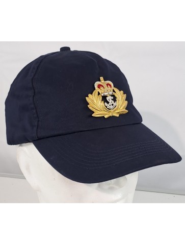 Genuine Surplus British Royal Navy Utility Cap & Badge...