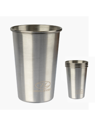 Highlander Stainless Steel Nesting Camp Cup 500ml Metal...