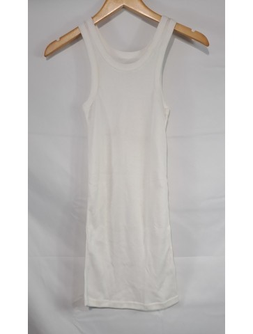 Genuine Surplus Vintage cream White Ribbed Vest Singlet...