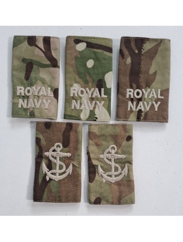 Genuine Surplus Royal Navy Rank Slide Epaulette Patches...