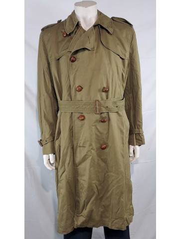 Genuine Surplus Dutch Army Vintage 1966 Trench Coat Khaki...