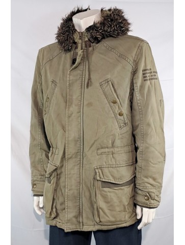 Quilted Winter Parka Jacket Military Style Medium (2741)