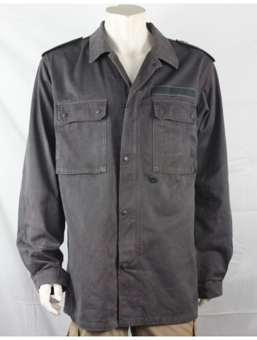 Genuine Surplus German Army Overdyed Moleskin Shirt Black...