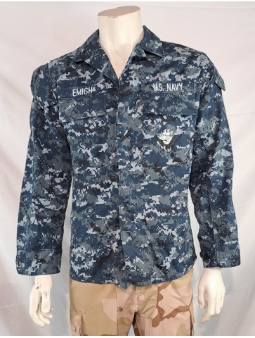 Genuine Surplus US Navy Pixel Camo Digicam Shirt Blue...