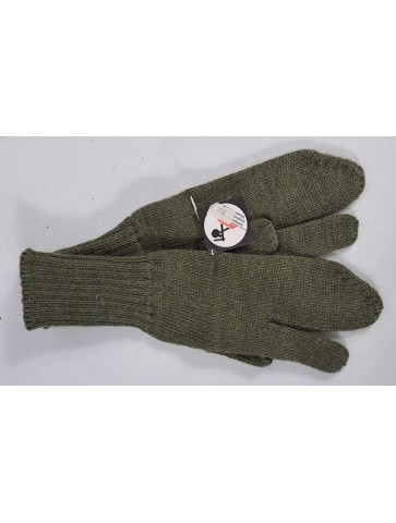 Genuine Surplus Austrian Knitted Olive Mittens Gloves...