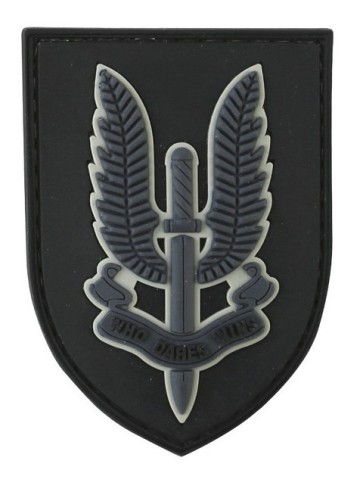 SAS Special Forces Tactical Patch Black Velcro Backed