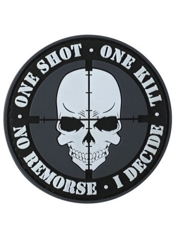 One Shot One Kill Tactical Patch Black Velcro Backed