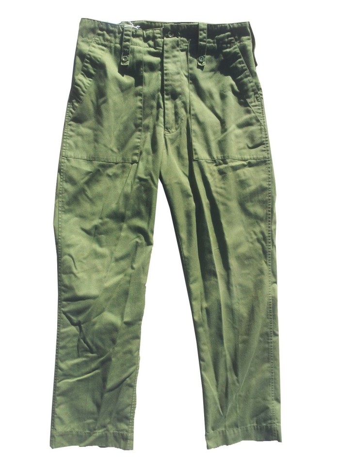 GS British Lightweight Trousers Ex-Army Olive Green Poly/Cotton ...
