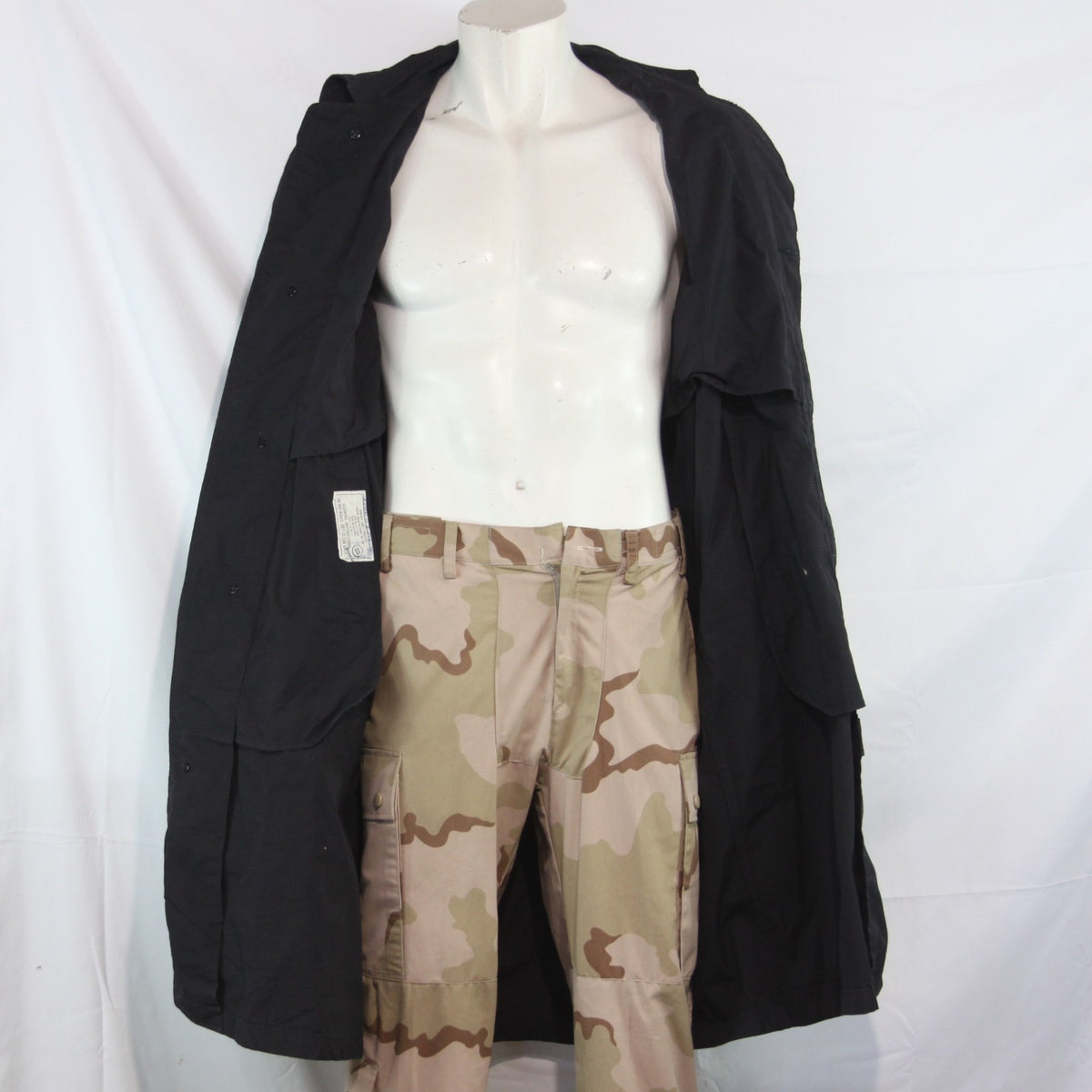 British Royal Navy Raincoat Overcoat Navy BLue Genuine Surplus 36-38" (4304)