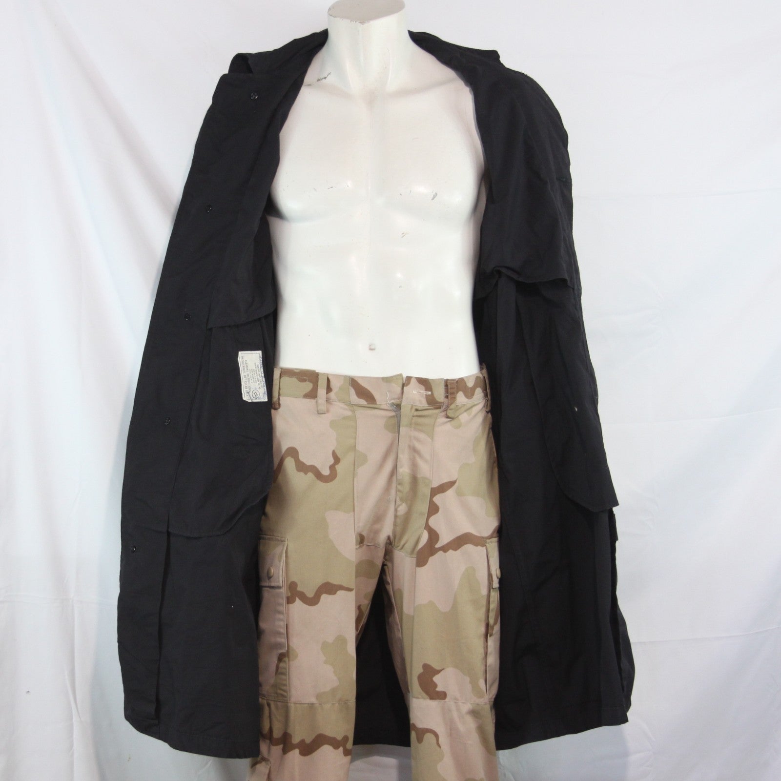 British Royal Navy Raincoat Overcoat Navy BLue Genuine Surplus 36-38" (4304)