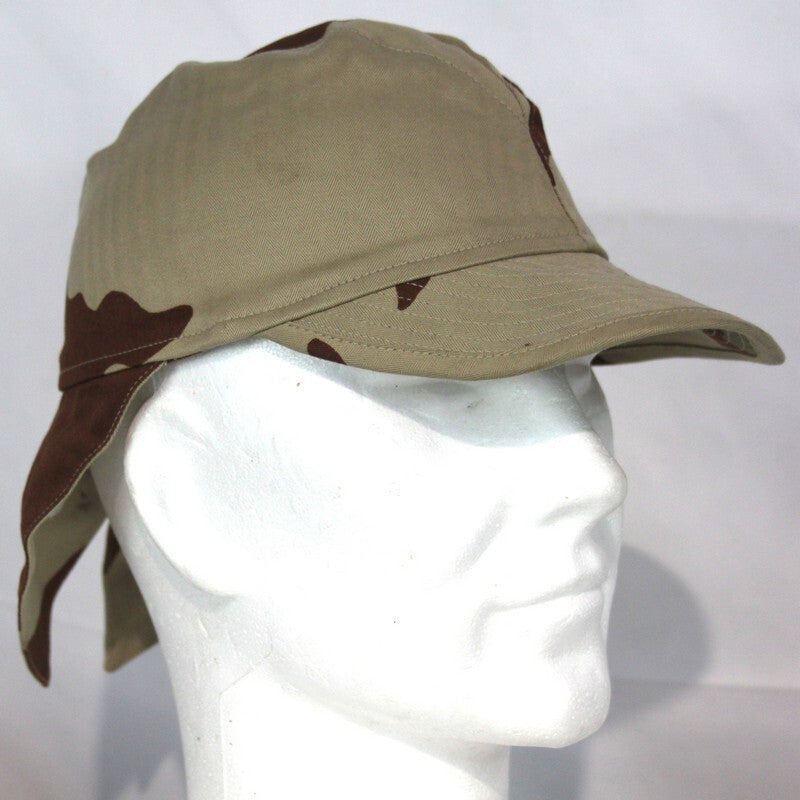 Genuine Surplus French Army Bigeard Desert Sun Hat Fatigue Cap Neck Flap
