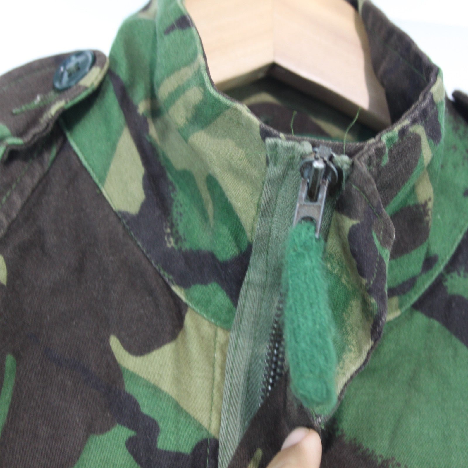 Vintage Camo Jacket British Army Cadet Windproof Smock Genuine Surplus XS (4462)