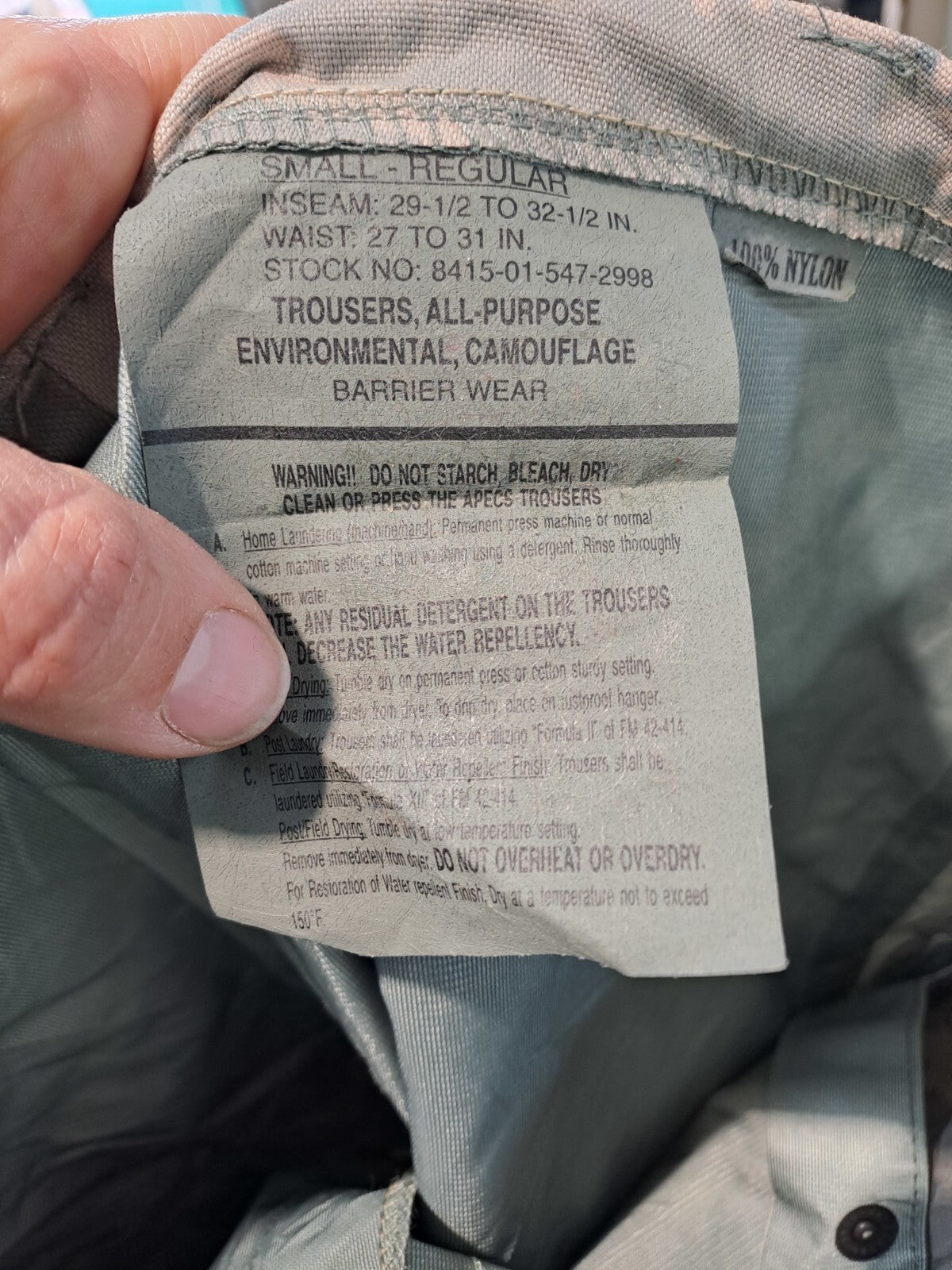 Genuine Surplus USAF Waterproof breathable Over-trousers Tigerstripe Camo