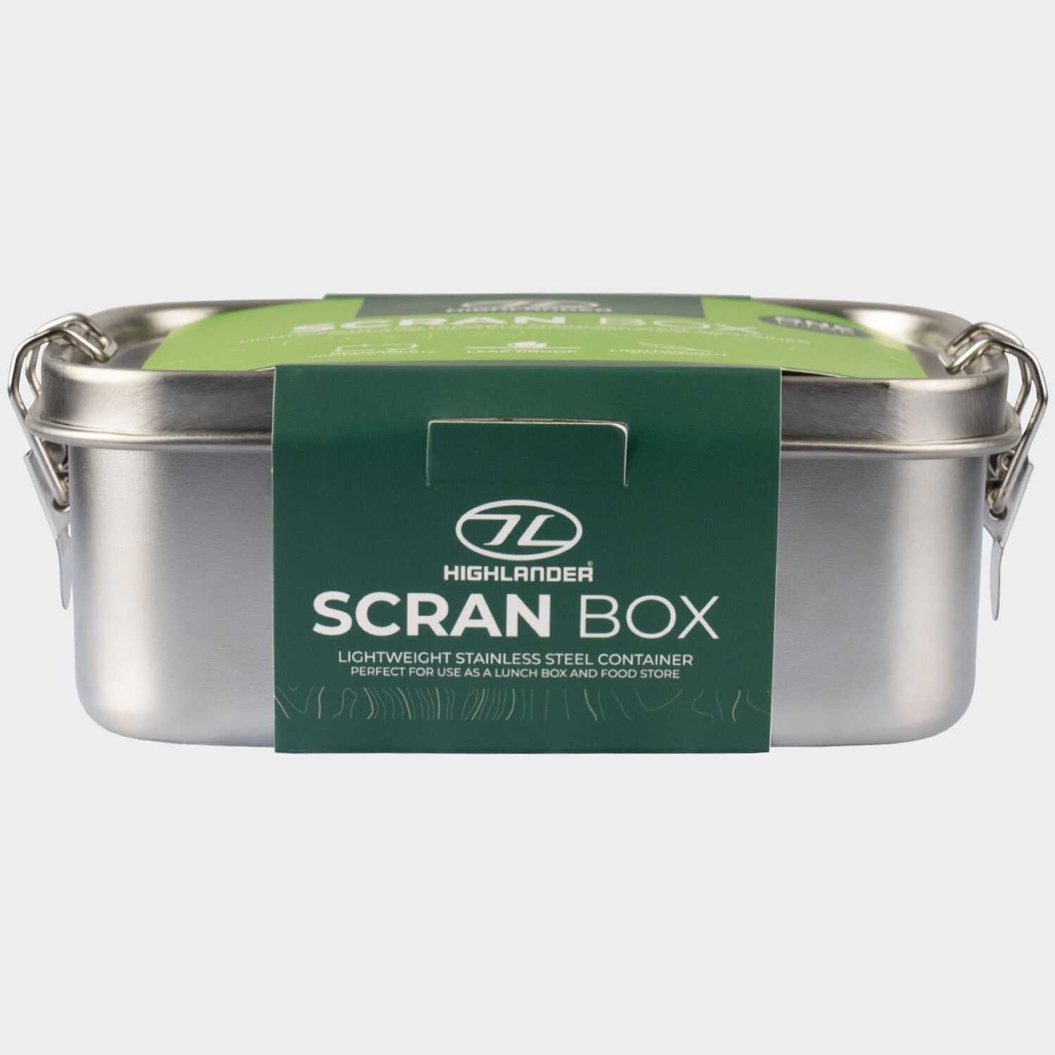 Highlander Stainless Steel Scran Box Lunch Box Tin Bento Box Metal Strong 1 Litr