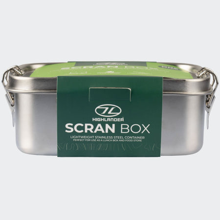 Highlander Stainless Steel Scran Box Lunch Box Tin Bento Box Metal Strong 1 Litr