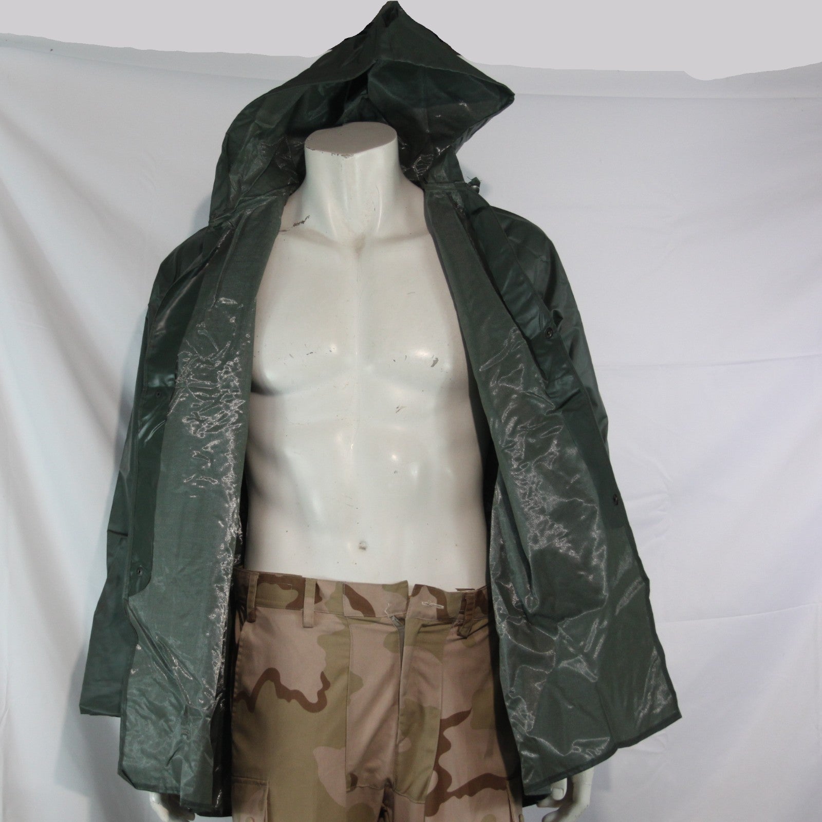 Grade 1 Waterproof PVC Jacket Genuine Surplus Spanish Army Unlined 38-40" (3750)