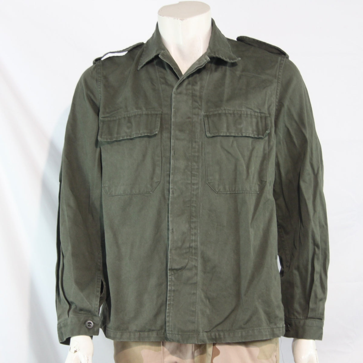 Field Shirt Belgian Army Olive Green Shirt Jacket Genuine Surplus (4389)