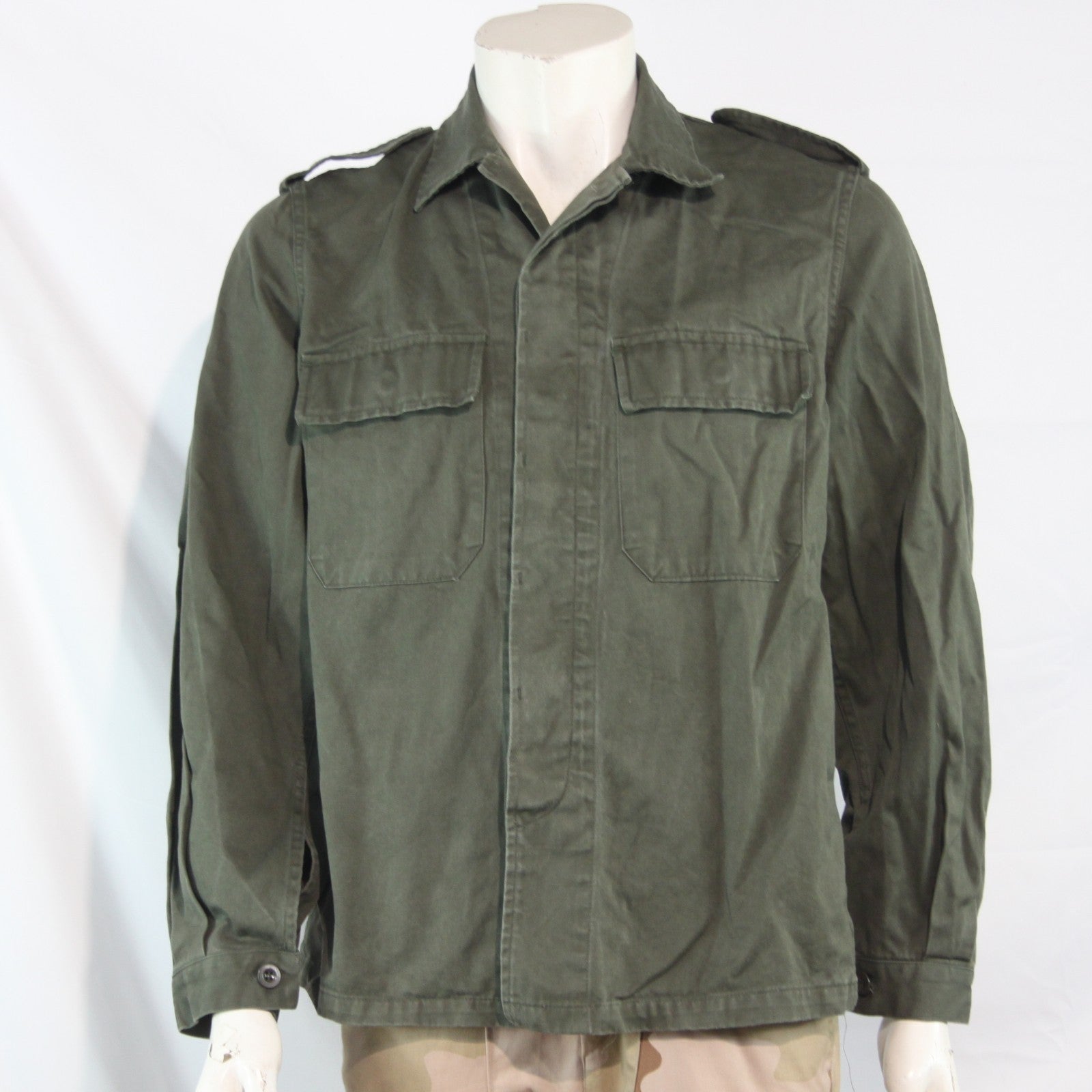 Field Shirt Belgian Army Olive Green Shirt Jacket Genuine Surplus (4389)