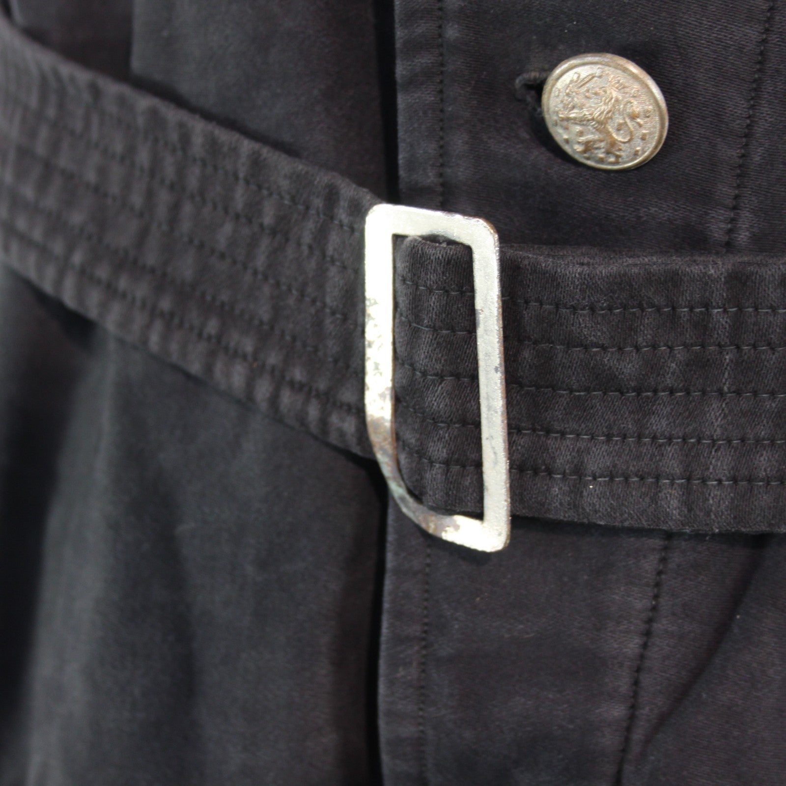 1950's Dutch Army Genuine Surplus Black Vintage Coverall Moleskin 40-42" (3499)