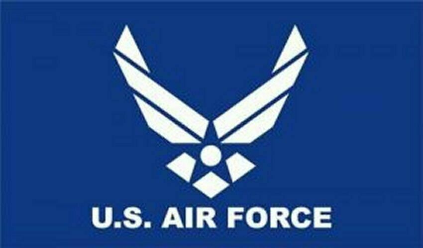 US Airforce Emblem FLAG WHITE 5' x 3' US USAF Military  Forces United States