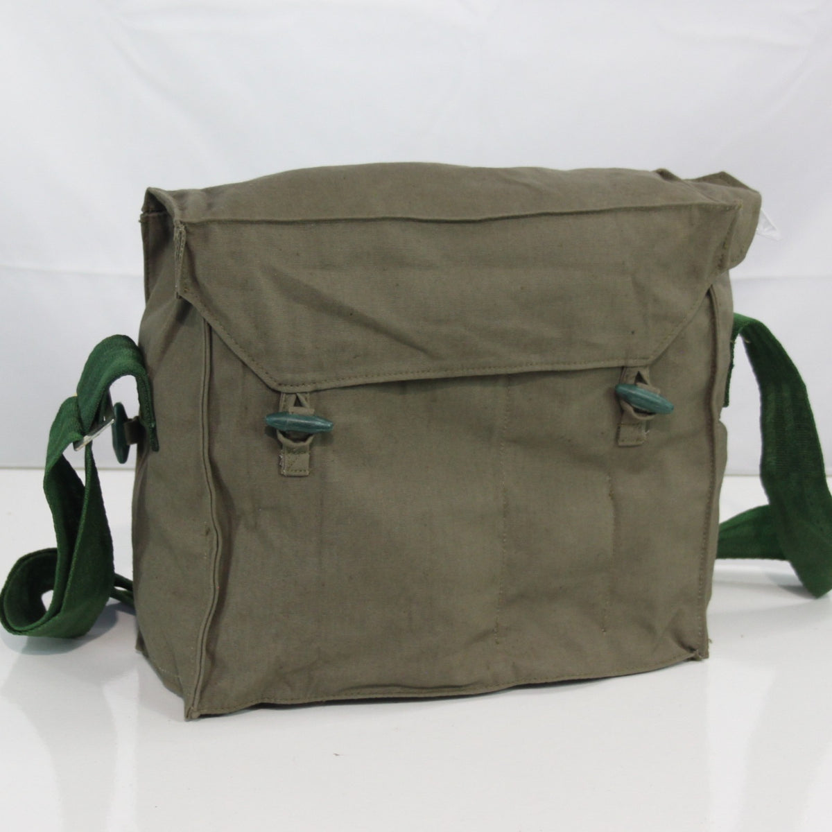 Genuine Surplus Bulgarian Army Side Bag Cotton Canvas Type Fabric Olive  (3410)